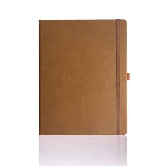 Large Tan Castelli Personalised Notebook