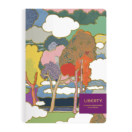 Liberty London Prospect Road B5 Handmade Embroidered Journal